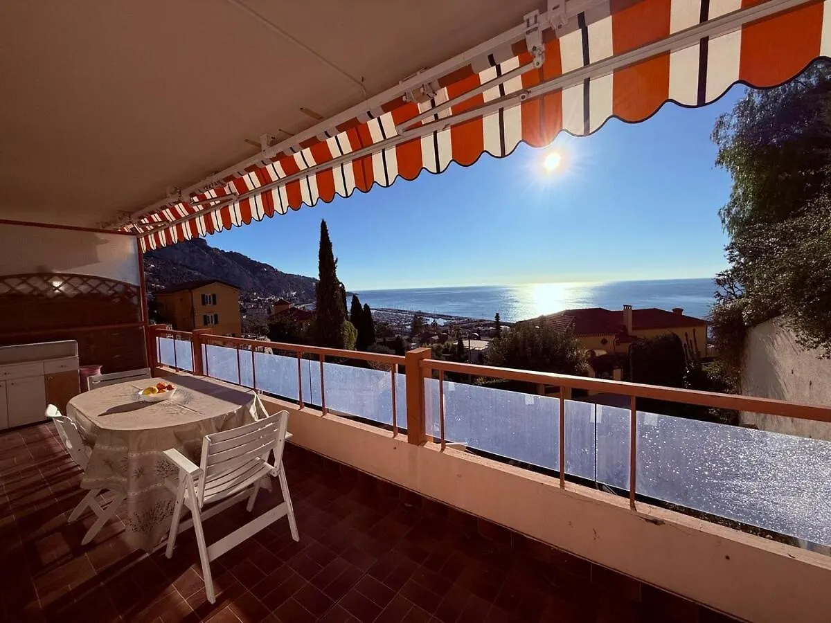 T3 Lumineux Terrasse Vue Mer Menton Daire